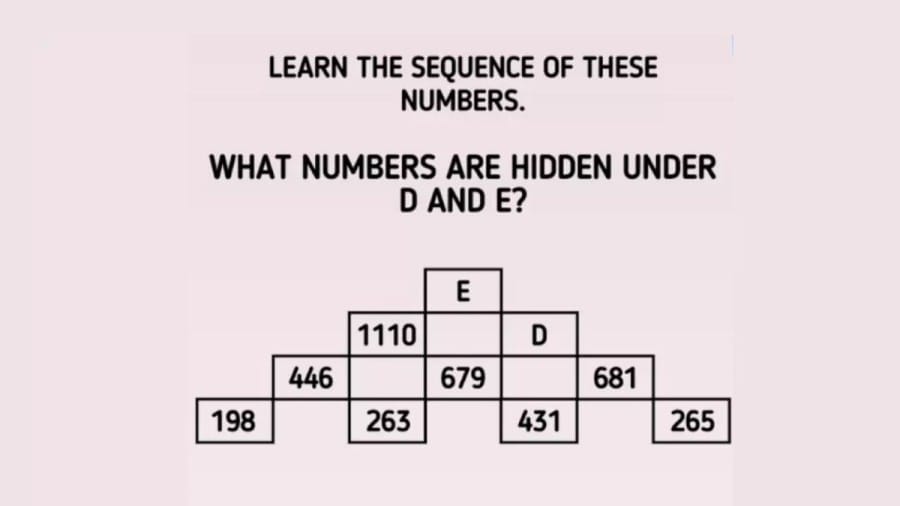 Brain Teaser: What Numbers Are Hidden Under D And E? Mind-cracking Maths Puzzle