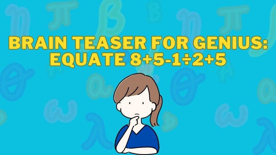 Brain Teaser for Genius: Equate 8+5-1÷2+5
