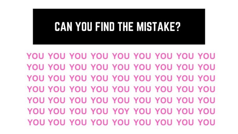 Brain Test: Can You Find the Mistake in 10 Secs?