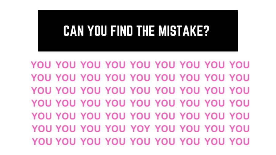 Brain Test: Can You Find the Mistake in 10 Secs?