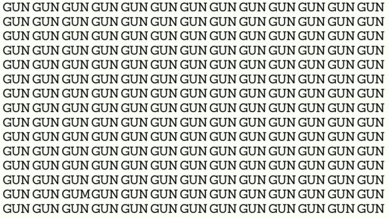 Brain Test: If You Have Eagle Eyes Find Gum Among Gun In 15 Secs