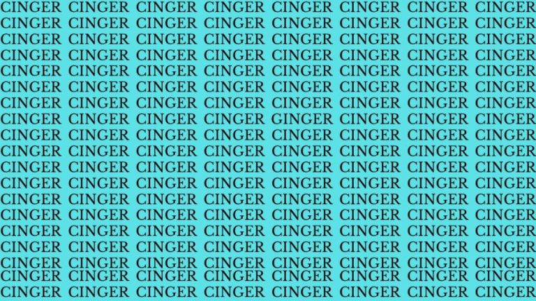 Brain Test: If You Have Hawk Eyes Find Ginger Among Cinger in 15 Secs