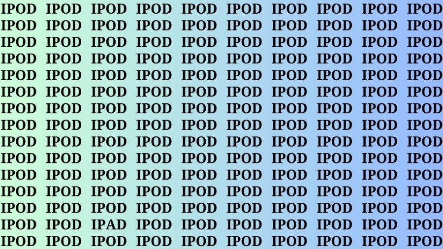 Brain Test: If you have Sharp Eyes Find iPad Among iPod in 20 Secs