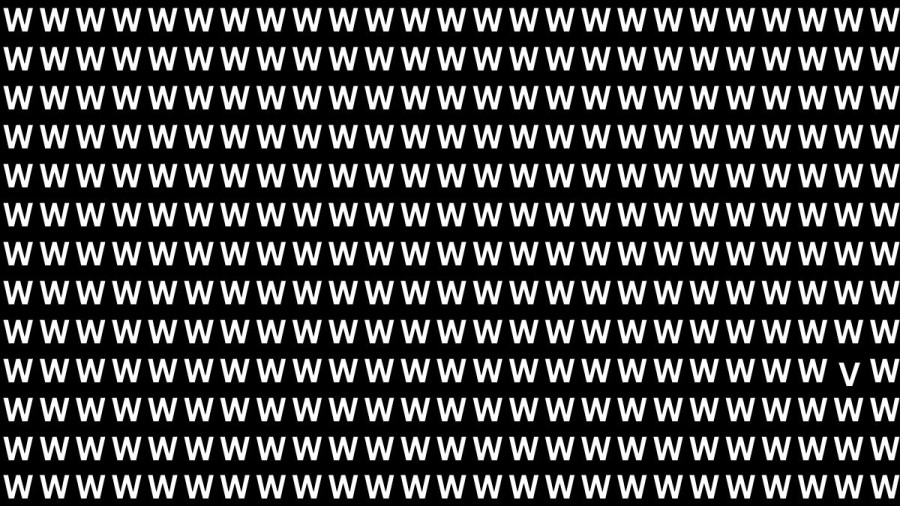 Brain Test: If you have Sharp Eyes Find the Letter V among W in 20 Secs