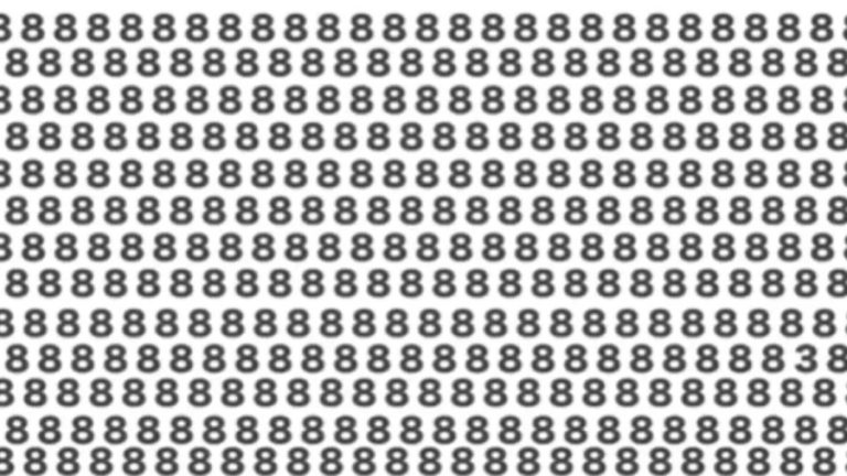 Can You Detect 3 Among These 8s Within 8 Secs? Explanation And Solution To The Optical Illusion