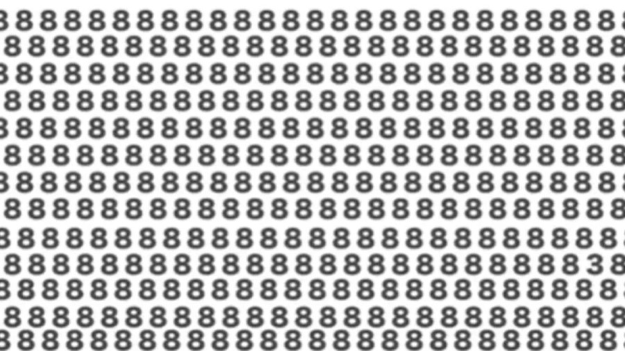 Can You Detect 3 Among These 8s Within 8 Secs? Explanation And Solution To The Optical Illusion