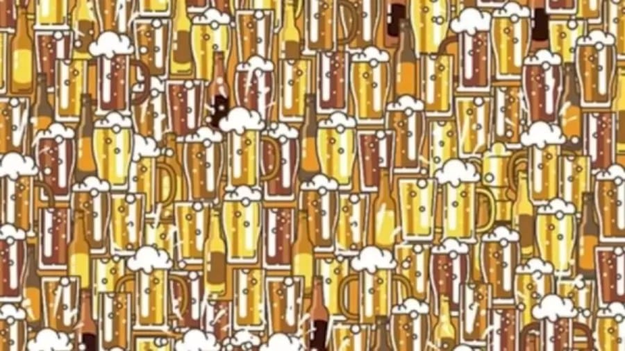 Can you find the Hidden Trophy among these Beer Within 20 Seconds? Explanation and Solution to the Hidden Trophy Optical Illusion