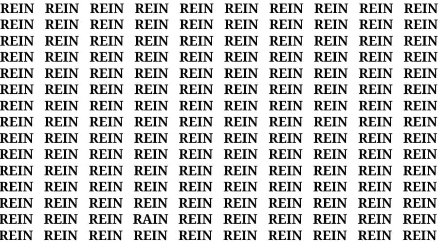 Observation Skill Test: Can you find the Word Rain in this Image within 15 Seconds?