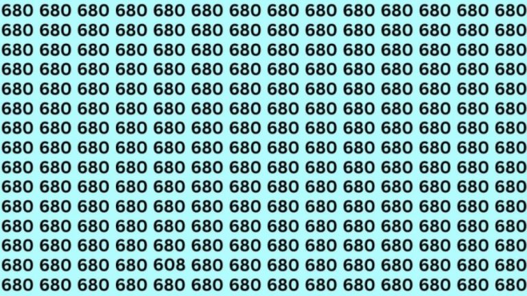 Observation Skills Test: Can You Find the Number 608 Among 680 in 20 Seconds?