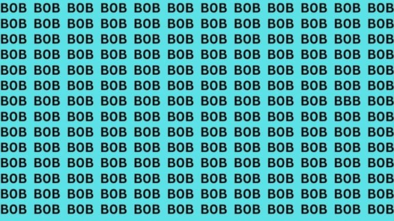 Observation Skills Test: Can you find BBB among B0b in 10 Seconds?