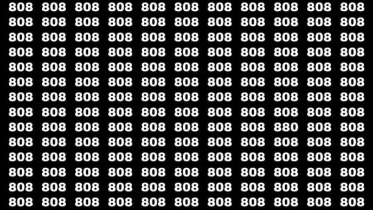 Observation Skills Test: Can you find the Number 880 among 808 in 10 Seconds?