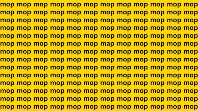 Observation Skills Test: Can you find the Word map among mop in 15 seconds?