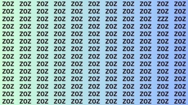 Observation Skills Test: Can you find the ZZZ among Z0Z in 8 Seconds?