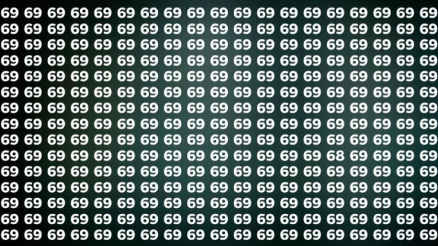 Observation Skills Test: Can you find the number 68 among 69 in 8 seconds?