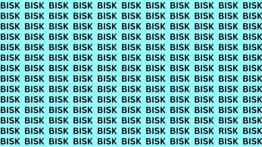 Only people with High IQ can find Risk among Bisk in this Optical illusion