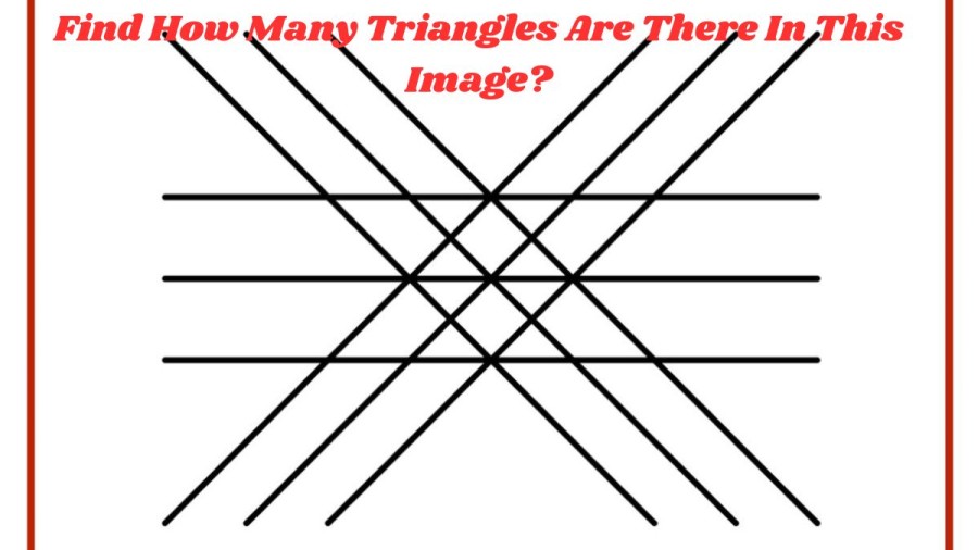 Optical Illusion: If You Have Eagle Eyes, Find How Many Triangles Are There In This Image?