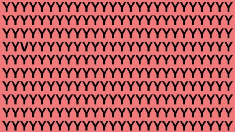 Optical Illusion: If You Have Sharp Eyes Find the Letter V Among Y in 20 Secs