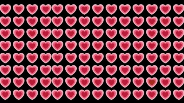 Optical Illusion: Spot the Different Heart From the Others in this Image within 15 Seconds