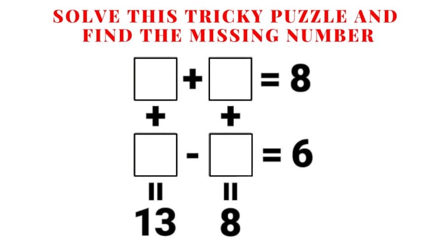 Solve this tricky puzzle and find the missing number in this Brain Teaser