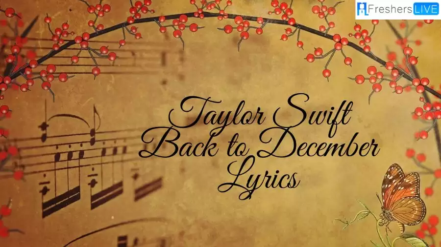 Taylor Swift Back to December Lyrics, Get Immersed with the Lyrics
