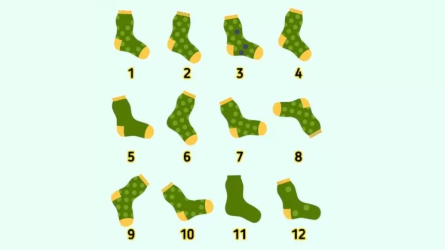 You Need To Be An Observant To Identify The Two Similar Socks In This Optical Illusion