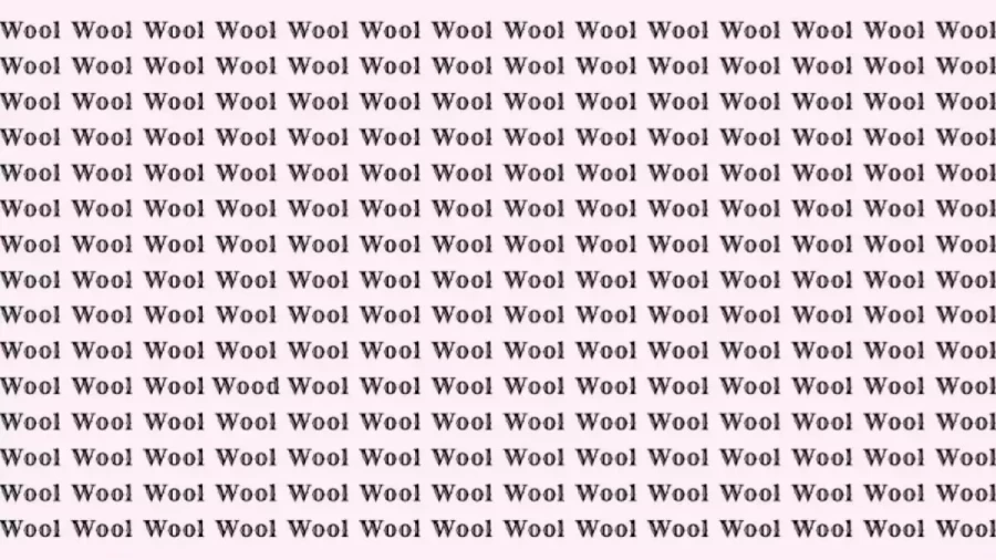 Brain Teaser: If You Have Eagle Eyes Find The Word Wood In 15 Secs