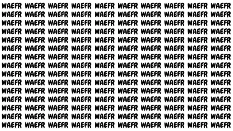 Brain Teaser: If You Have Sharp Eyes Find The Word Wafer In 20 Secs