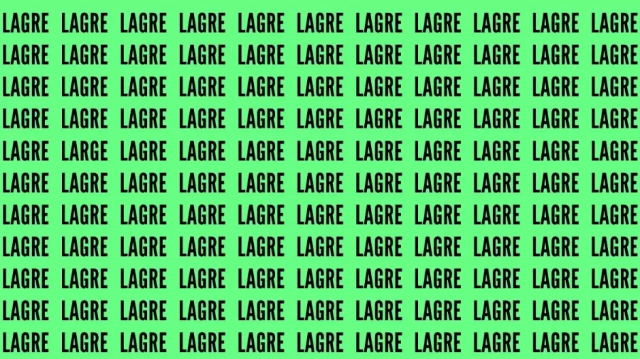 Brain Teaser: If You Have Eagle Eyes Find The Word Large In 15 Secs