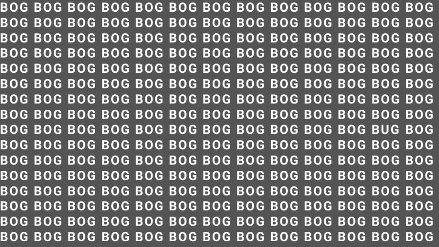 Brain Teaser: If You Have Sharp Eyes Find The Word Bug Among Bog In 20 Secs