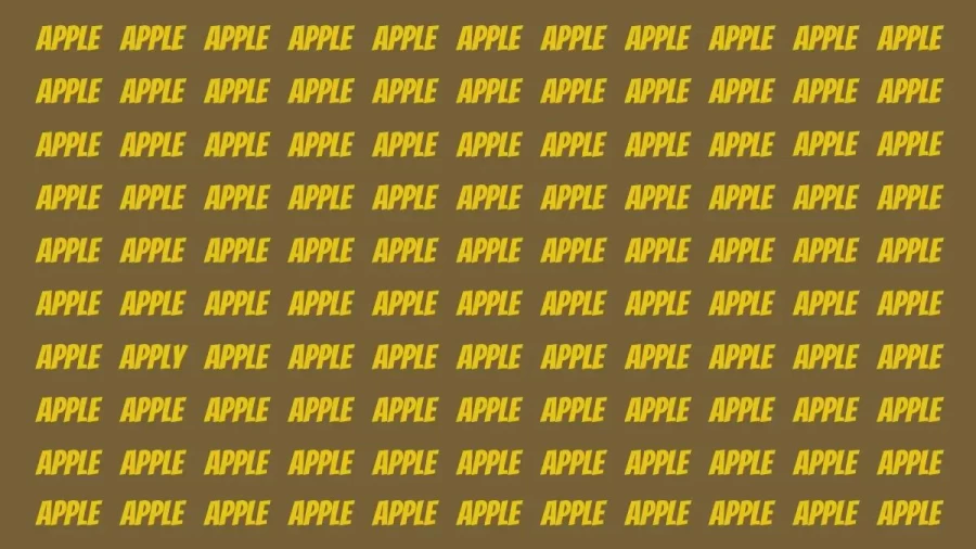 Optical Illusion IQ Test: You Are A Genius If You Detect The APPLY Among These APPLE Within 17 Seconds