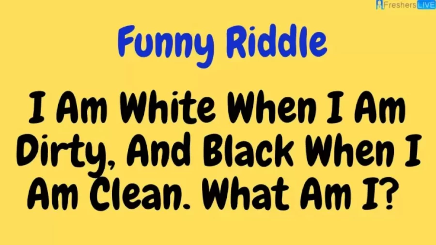 Brain Teaser Funny Riddle - I Am White When I Am Dirty, And Black When I Am Clean. What Am I?