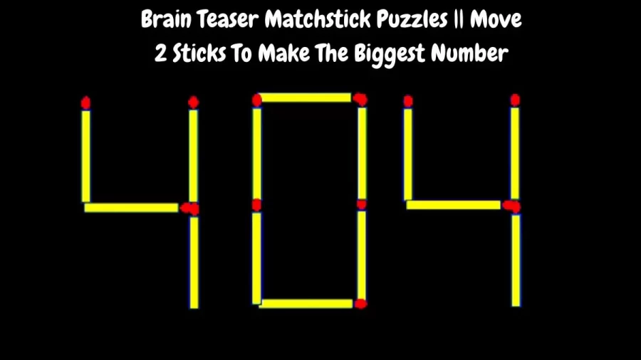 Brain Teaser Matchstick Puzzles