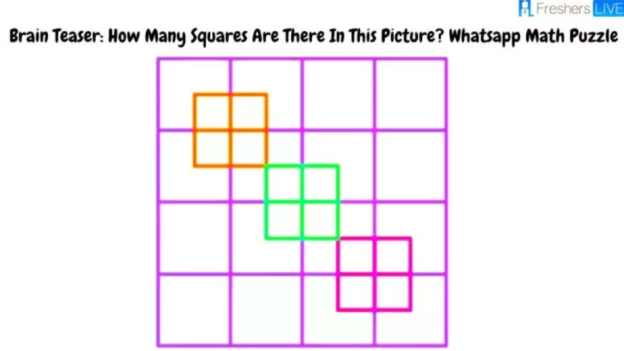 Brain Teaser Whatsapp Math Puzzle: How Many Squares Are There In This Picture?