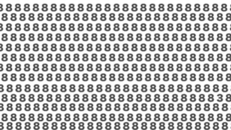 Can You Find 3 Among These 8s Within 10 Secs? Explanation And Solution To The Optical Illusion