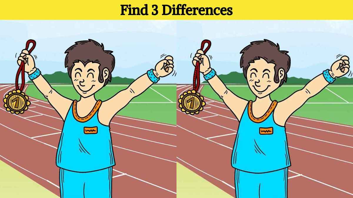 Find 3 differences between the athlete pictures in 14 seconds!