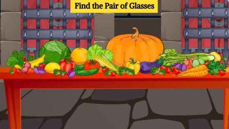 Only eagle eyed observers can find the pair of glasses among the vegetables in 7 seconds!