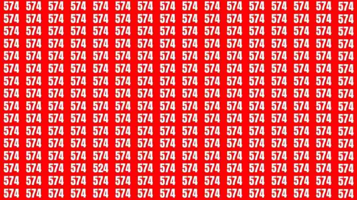 Optical Illusion IQ Test: Use Your Eagle Eyes To Spot The Number 524 Among 574s In 8 Seconds!