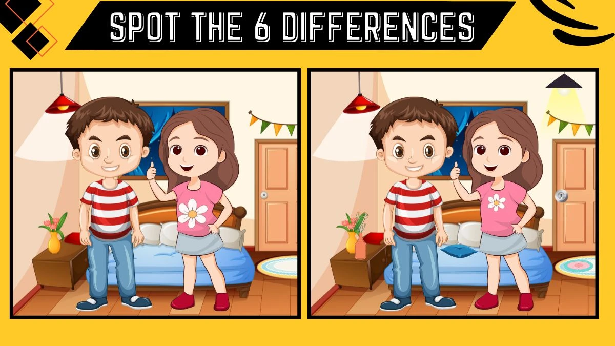 Spot the 6 Difference Picture Puzzle Game: Only People with Extra Super Vision Can Spot the 6 Differences in 18 Secs
