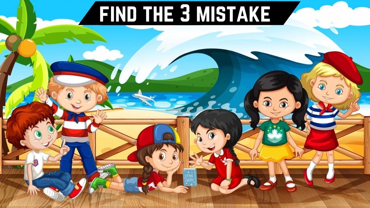 Spot the 3 Mistakes Picture Puzzle Eye Test: Only detective minds can spot the 3 Mistakes in this Beach Image in 10 Secs