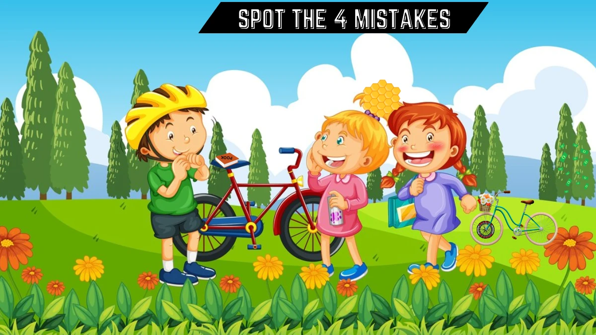 Spot the 4 Mistakes Picture Puzzle Eye Test: Only detective minds can spot the 4 Mistakes in this Image in 15 Secs
