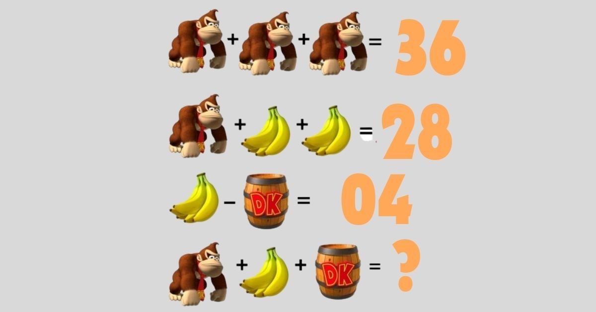 Brain Teaser: Can You Find the Secret Sum in This Donkey Kong Puzzle?