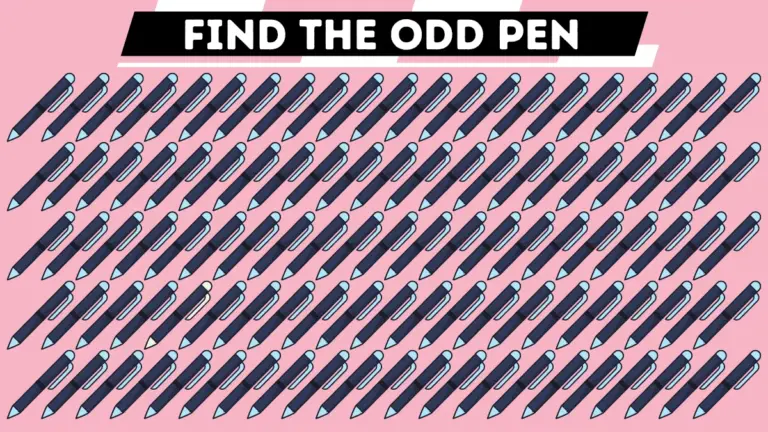Brain Teaser Odd One Puzzle: Test your vision by spotting the different pen in the picture in 7 seconds!