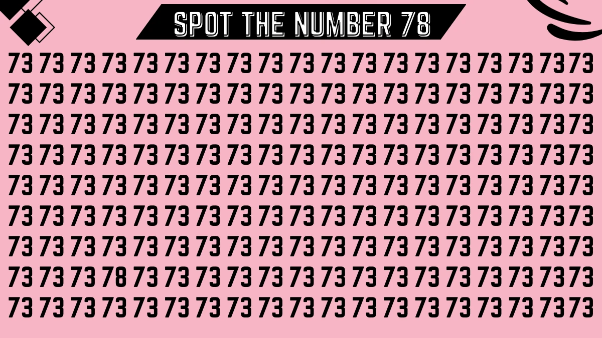 Brain Teaser Speed Test: Only the most observant eyes can spot the Number 78 among 73 in 8 Secs