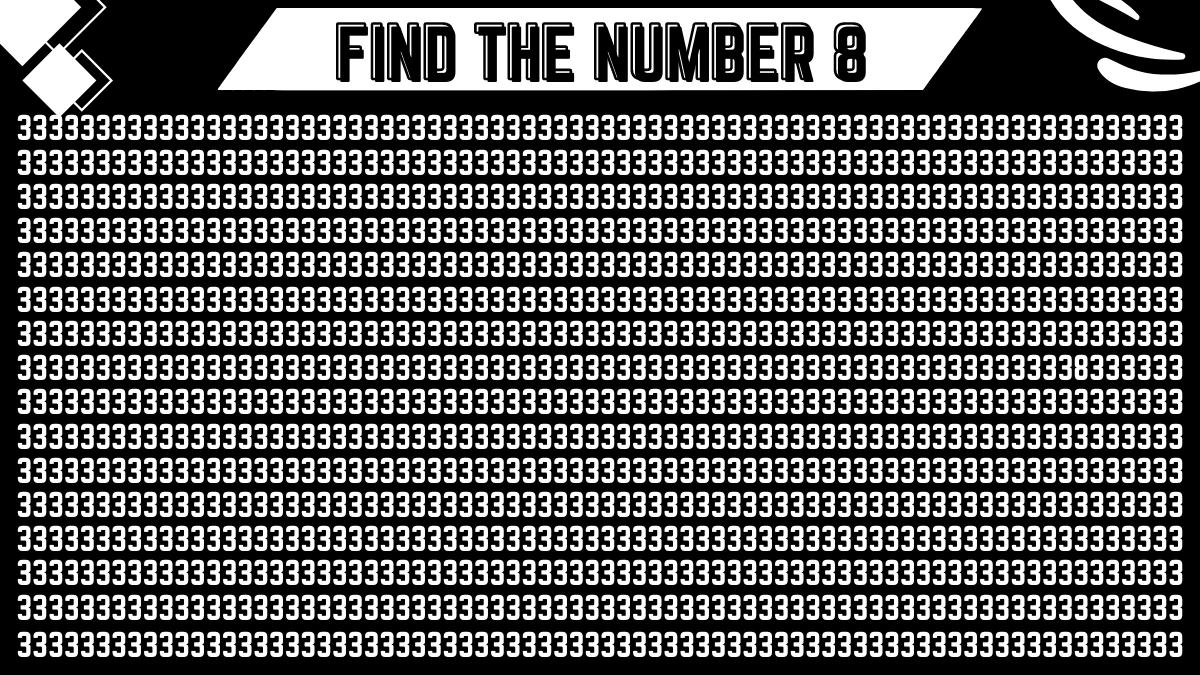 Brain Teaser Speed Test: Only the smartest people Can Spot the Number 8 among 3 in 15 Secs