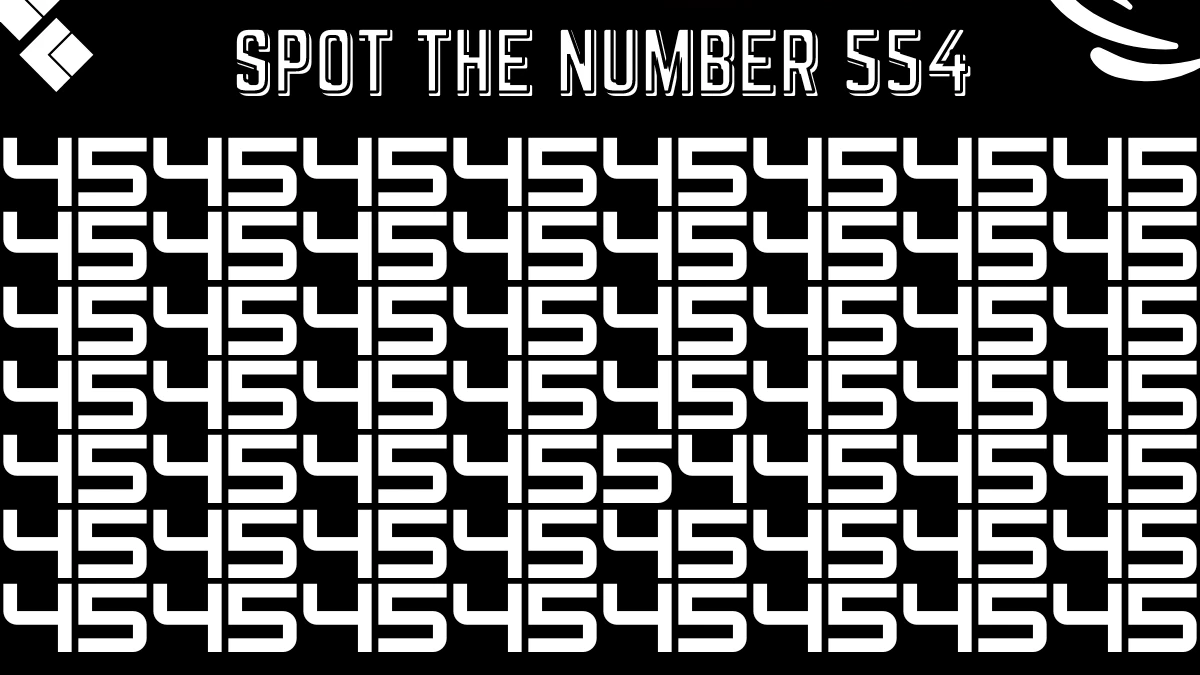 Brain Teaser Speed Test: Use Your Sharp Vision To Find The Number 554 in 12 Secs
