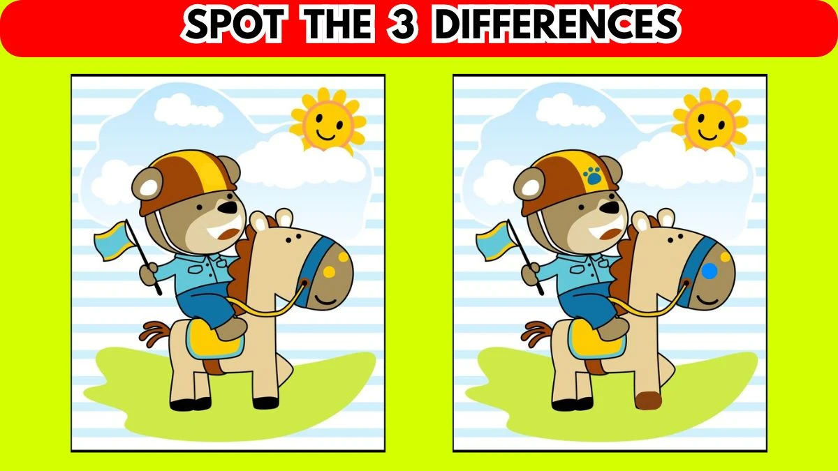 Brain Teaser Spot the Difference Picture Puzzle: Only Sharp Eyes Can Spot the 3 Differences in this Image in 10 Secs