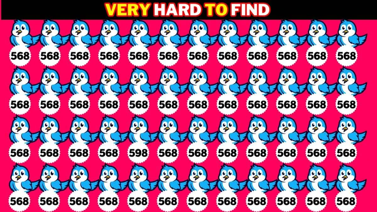 Brain Test: Only Genius Can Spot the Number 598 among 568 in 6 Secs