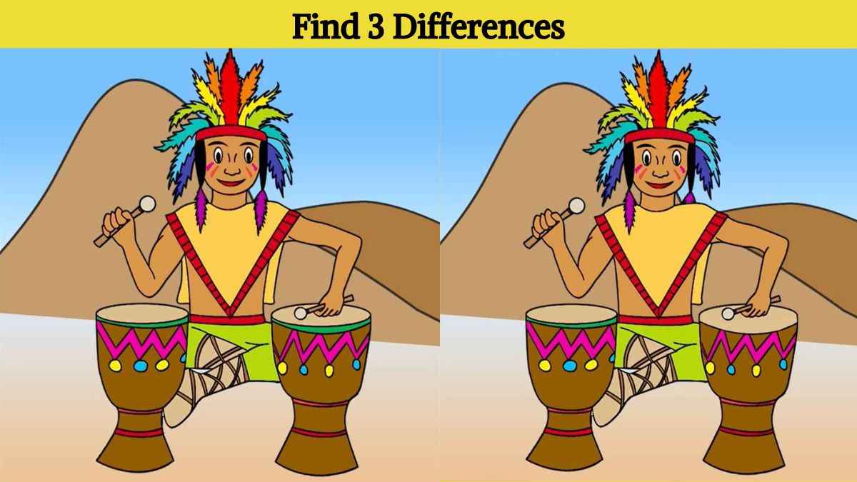 Find 3 differences between the drummer pictures in 9 seconds!