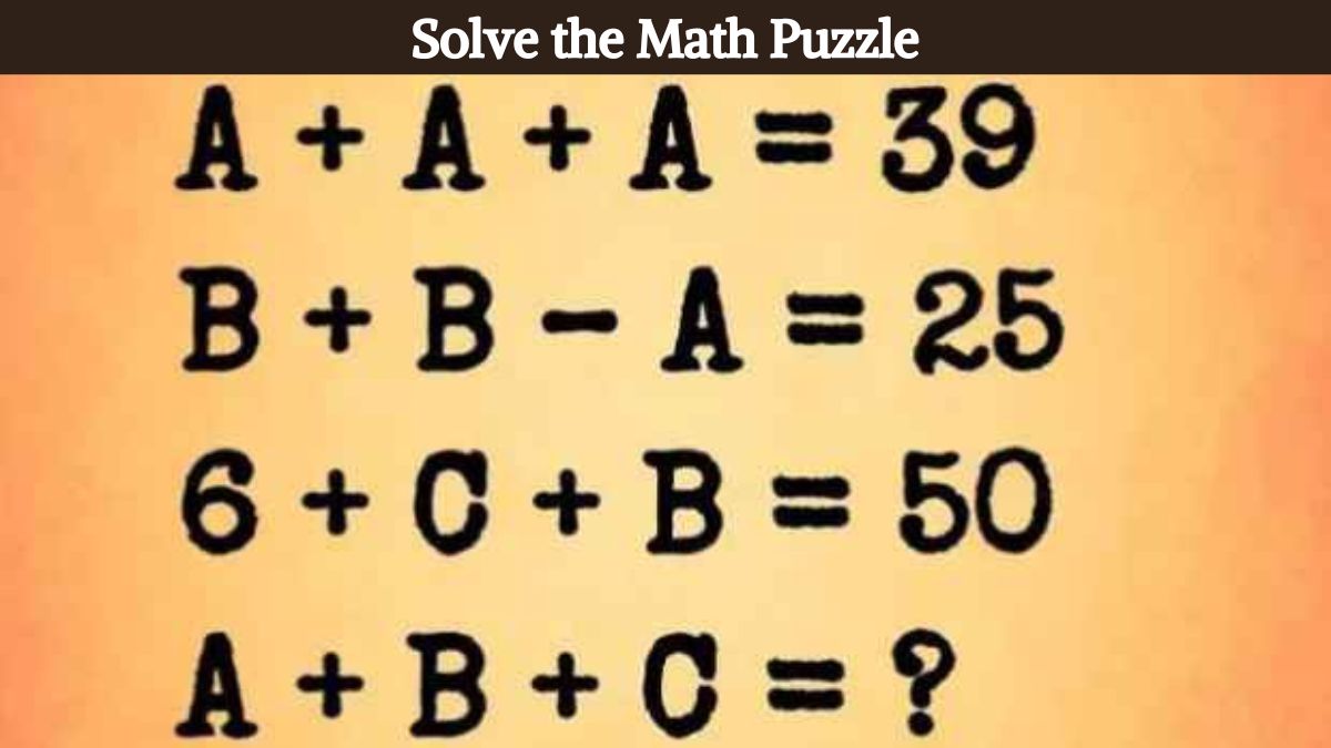 Genius IQ Test: Only geniuses can solve this math puzzle in 10 seconds!