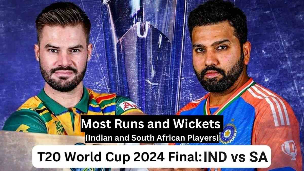 Most Runs and Wickets by Indian and South African Players in T20 World Cup 2024